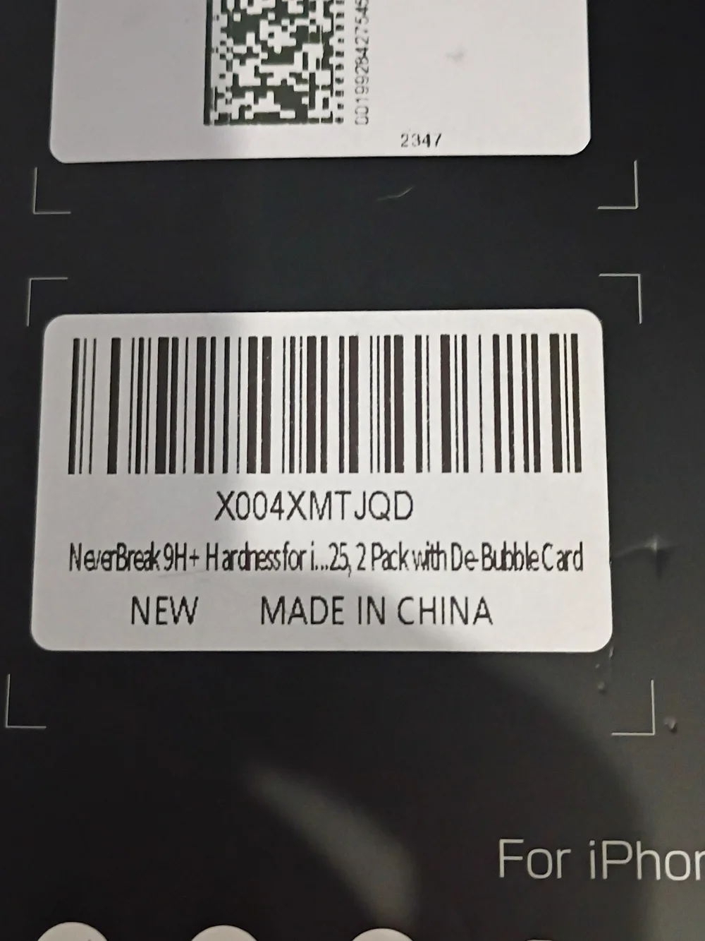 Never Breaki Screen Protector for iPhone 17 - Black & Yellow Packaging